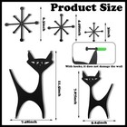 5 Pcs Mid Century Modern Atomic Cat Wall Art Decor Vintage Metal Wall Decor C   