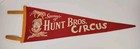 Vintage Souvenir Of Hunt Bros  Circus Felt Pennant Flag Red Clown Tiger Retro