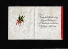 Vtg  Greeting Card Christmas Mica Glitter Mother Dad Choir Boys Nos