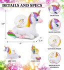 Unicorn Snow Globe Decor - Beautiful Pink Sparkle Rainbow Unicorn Figurine  Cool