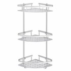 3 Layer Triangular Shower Caddy Shelf Rustproof Corner Bath Storage Holder Rack
