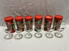 Vintage Lady Heineken Beer Glass Lot Of 6  With Original Cardboard Tube Box