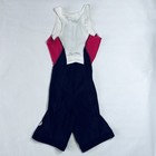 Pearl Izumi Select Sz S Womens Tri Suit Triathlon Black Pink White 1 2 Zip Bib