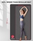 72x43 Extra Large Yoga Mat Non Slip Thick Exercise Mat Black