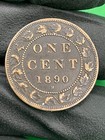 1890h Canadian Large Cent  Free Shipping