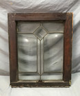 Antique Vtg 9 Lite Leaded Glass 18x21 Window Sash Clear   Textured Glass 811-25b