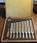 Vintage Tuning Forks Complete Set Music Violin Piano Hearing Vibration Sound Htf