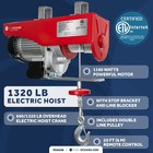 Electric Hoist Hoist Pulley System  1320 Lb Electric Winch With 20 Ft Control