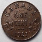 Canada 1923 Small Cent  Nice Grade  Key Date Kgv  c550 