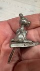 Vtg J  Ritter Co  Pewter Mouse On Cheese Figure Nwt Signed