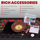 Roulette Wheel   Craps Set With Double-sided Tabletop Layout Mat 10 Inch Premium