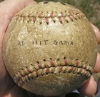 Antique 1920 s Worcester Vs Berkshire No Hitter Baseball  Red   Green Stitching