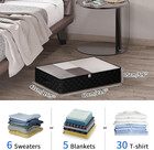 Black Underbed Storage Bags With Clear Window And 2 Reinforced Handles Under Bed