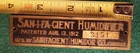 Sanifacient Humidor Store Cigar San-i-fa-cient Humidifier Tag    Nameplate 
