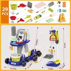 Kids Cleaning Set For Toddlers Pretend Play Housekeeping Child-size  Blue