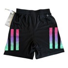 Adidas Aeroready Black Gradient Bold 3 Stripe Shorts Boy s Size 6 Free Shipping 