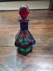 Vintage Art Glass Perfume Bottle Vanity Decanter