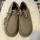 Larnmern Men   s Size 10 Khaki Steel Toe Safety Shoes Slip On Work Tan Lightweight