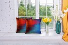Emvency Throw Pillow Covers Set Of 2  18 X 18 Inch  Abstract Vintage Rust   P   