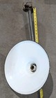 Vintage White Porcelain Light Shade Fixture Enamel 14    Industrial Barn Farmhouse