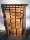 Wooden Antique Printers Drawer Hamilton Letterpress Type Shadow Box 32 x 16 