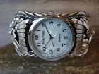 Navajo Indian Jewelry Sterling Silver   Turquoise Watch Cuff  - Thomas Yazzie