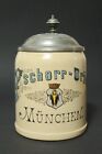 Vintage V b Mettlach Brewery Mug Pschorrbr  u Pschorr Brewery Munich Beer Mug