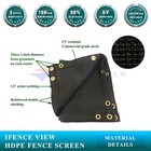 Ifenceview 7 x3 -7 x100  Ft Black Fence Privacy Screen Mesh Net Garden Outdoor 