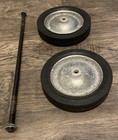  2  7 5   x1 25 Inch Solid Rubber Dolly Wheels  Axle   Hardware - Parts