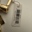 Coach  Key Chain Gold Tone Pave Crystals Circle  Signature Purse Charm New 