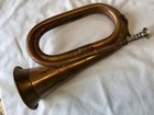 Vintage Copper   Brass Bugle Military Horn Instrument For Decor