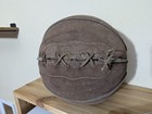 Old Antique Leather Ball  Basketball Or Volleyball With Bonus Old Pump