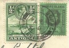 Antigua Sg 98-mixed Franking-leeward Islands Sg 110 first E-dented st Johns