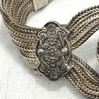 Rare Vintage  Topkapi Turkey 925 Sterling Silver Wheat   Hematite Bracelet  Sz 7