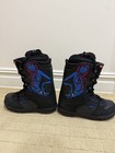  rare  Vans Jamie Lynn - Blue Lady Graphic - Mens Snowboard Boots Size 10 5 Us