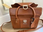 Near Mint Vintage Nikon Fb-11 Compartment Brown Leather Carry Hard Case Bag 