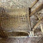 Vintage Franco Albini Style Bamboo Wicker Rattan Rocking Horse 