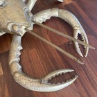 Large Antique Brass Lobster Figurine With Hidden Storage Box Nautical Decor Vtg
