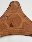 Vtg Leather Tripod Stool Cover Mexican Aztec Calendar Saddle Hand Tooled