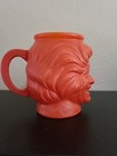 Vintage 1981 Red Ronald Mcdonald Head Face Plastic Cup Mug