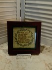 Primitive Handmade Framed Stitchery-   this Christmas Night   