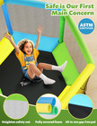 60  Trampoline For Kids   5ft Fortified Toddler Trampolines With Anti-rollover B