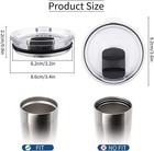 2 Pack Tumbler Lids For Yeti 20 Oz Magnetic Replacement Covers  For 20 Oz Tumble