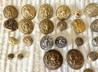 Antique 300  Military Buttons Civil War Era  Wwii  Foreign  Great Estate Lot