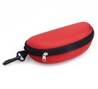 2-pack Sunglasses Hard Case Eye Glasses Black Clam Shell Zipper With Hook