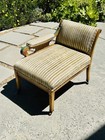 Rare Antique Child Size Chaise Lounge  Fainting Couch - Cut Velvet Upholstery