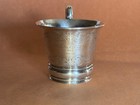 Fine Antique 1840 s Engraved Coin Silver Friendship Cup Harris   Stanwood Boston