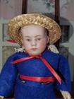 6    Small Antique German Gebruder Heubach Character Doll Dollhouse Size