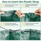 72 Gallon Reusable Yard Waste Bag Heavy Duty 3 Pack Upright Lawn Bags Green