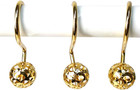 Set Of 12 Gold Shower Curtain Hooks For Bathroom Curtains